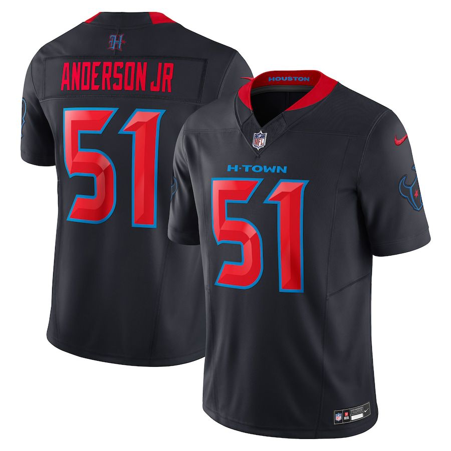 Men Houston Texans #51 Will Anderson Jr. Nike Navy 2nd Alternate Vapor F.U.S.E. Limited NFL Jersey->houston texans->NFL Jersey